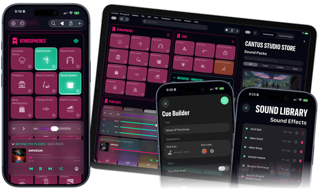 Cantus Studio app preview on iPhone and iPad